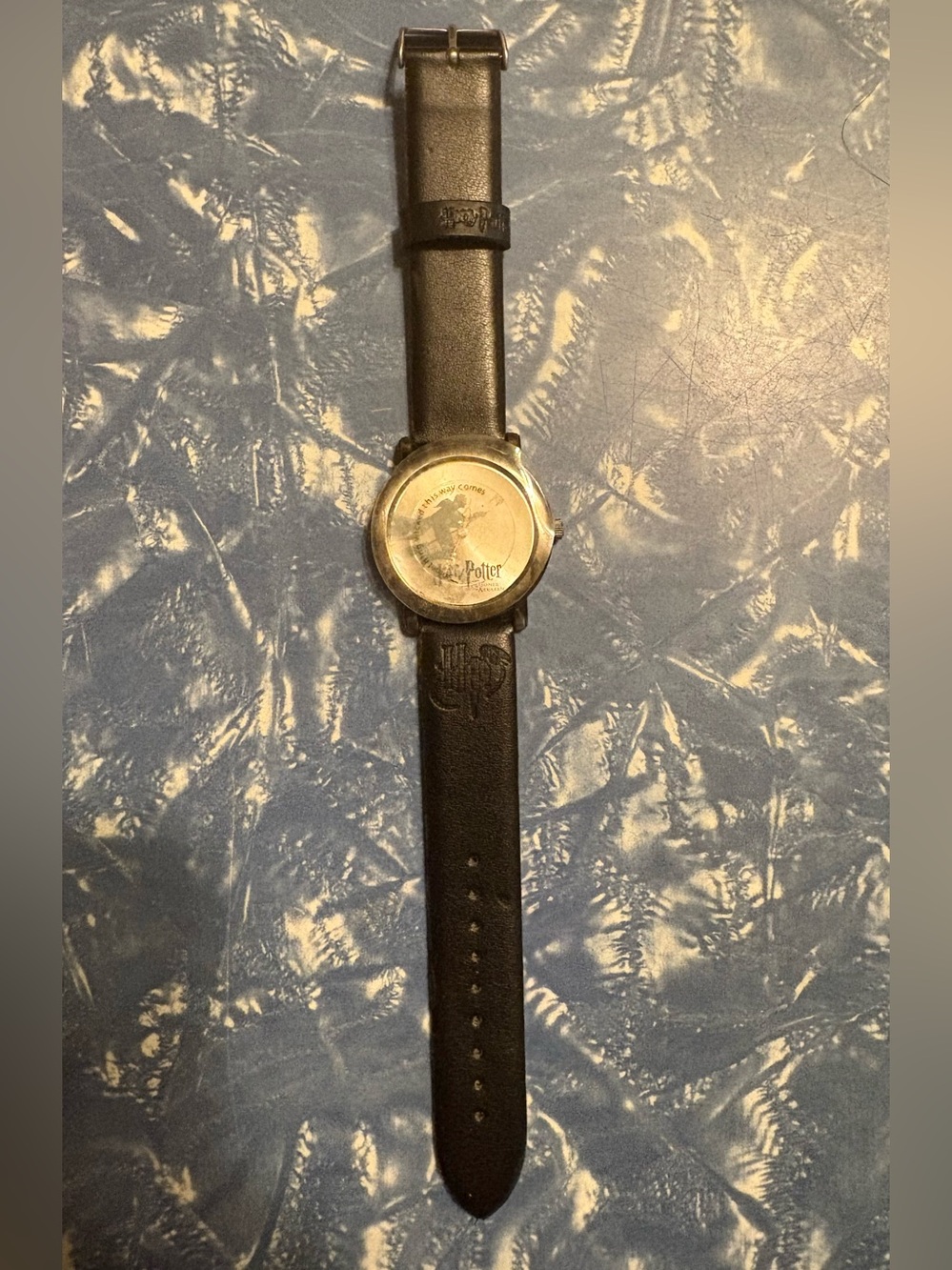 Vintage Warner Bros. Black Leather Harry Potter Prisoner of Azkaban Watch